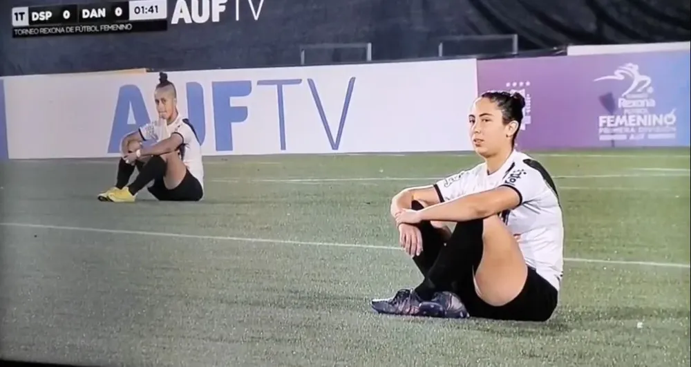 Protesta de las futbolistas