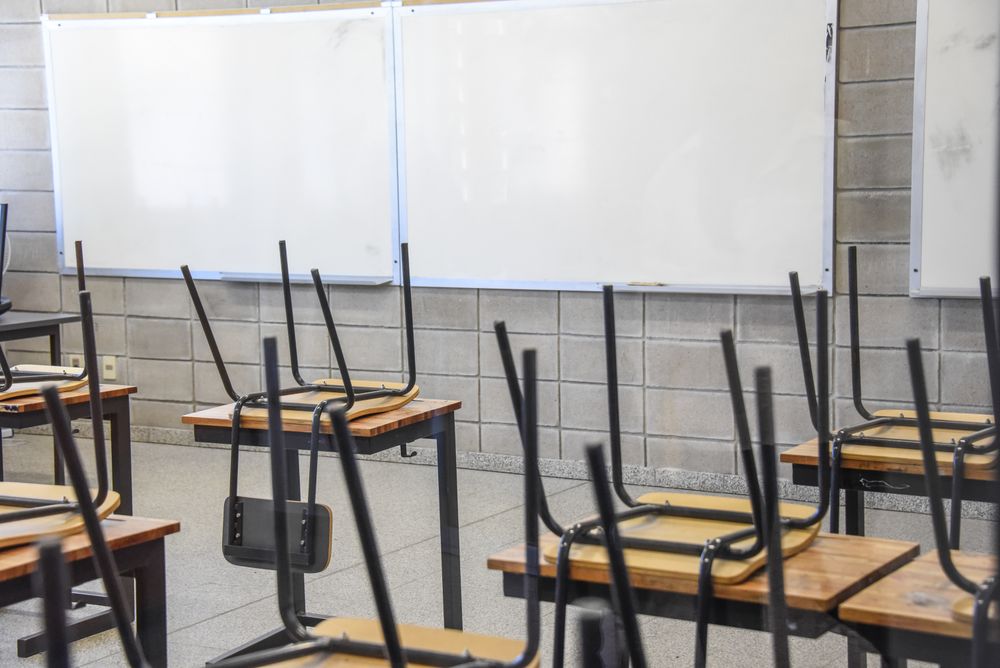 Salón de clases vacío. (Archivo)
