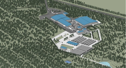Render de la planta de tratamiento de residuos en Empalme Olmos