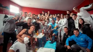 El festejo de Montevideo City Torque en la cancha de Rentistas