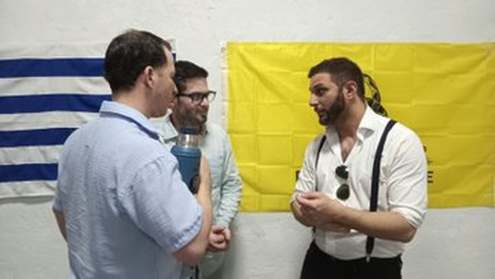 Nicolás Quintana y Juan José Crai durante un evento de La Libertad Avanza