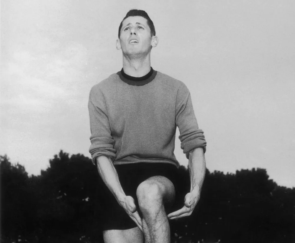 Juan Alberto Schiaffino en su juventud de futbolista