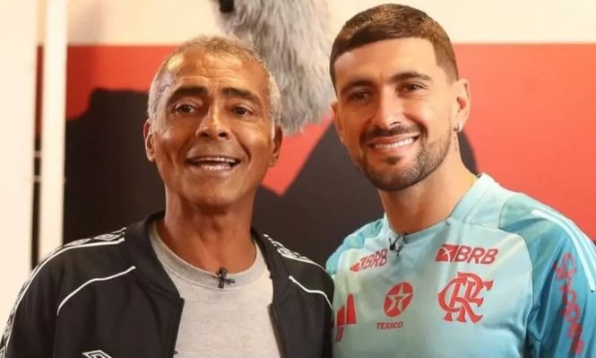 Romário y Giorgian De Arrascaeta jugaron el partido de las estrellas en Brasil