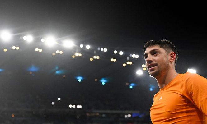 Federico Valverde en el Etihad tras el triunfo de Real Madrid ante Manchester City