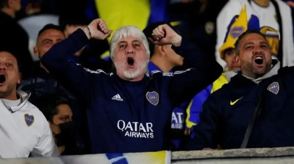 Rafael di Zeo en un partido de Boca Juniors