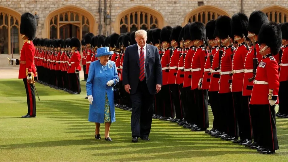 La reina Isabel II recibió al presidente Donald Trump en el Castillo de Windsor.