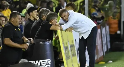 Diego Aguirre y su ayudante Juan Verzeri en Peñarol