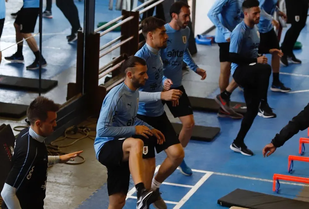 Gastón Silva en el gimnasio del Complejo