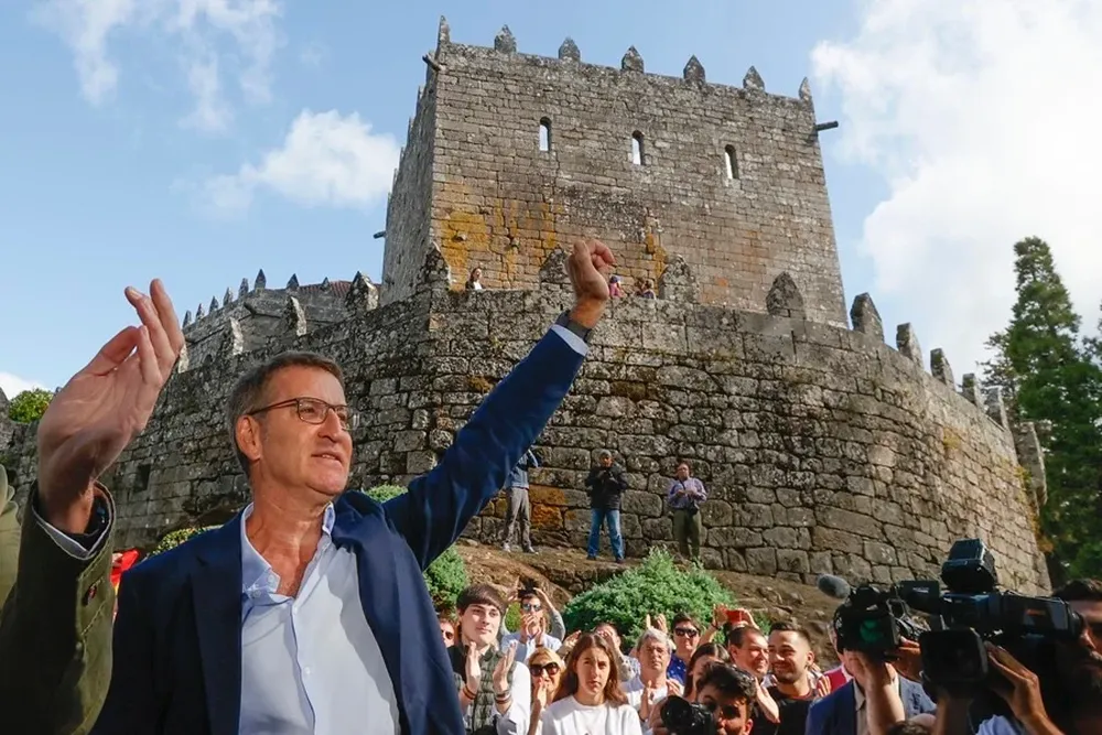 Alberto Núñez Feijóo, en Pontevedra.