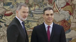 El Rey Felipe Vi y el presidente en funciones, Pedro Sánchez.