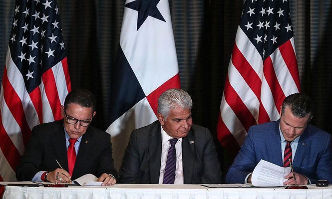 El presidente de Panamá, José Raúl Mulino, fue testigo de la firma de un "memorando de entendimiento" este miércoles.
