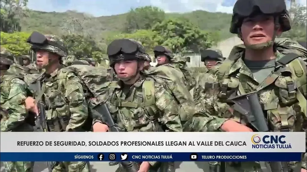 Unos 120 efectivos se desplegaron en la ciudad de Tuluá para reforzar el trabajo de la policía local.