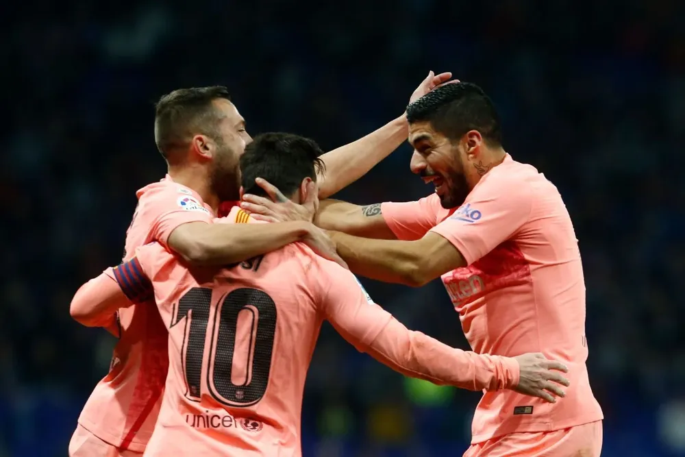Suárez, Messi y Jordi Alba