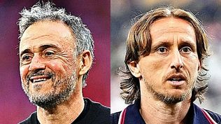 Luis Enrique entrena al Paris Saint-Germain y Luka Modric juega en la actualidad en el Milán.