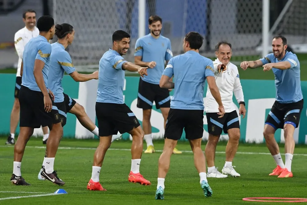 El profe Ortega dirigiendo un entrenamiento en el Mundial