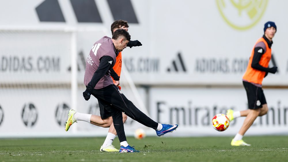 Federico Valverde en una práctica de Real Madrid