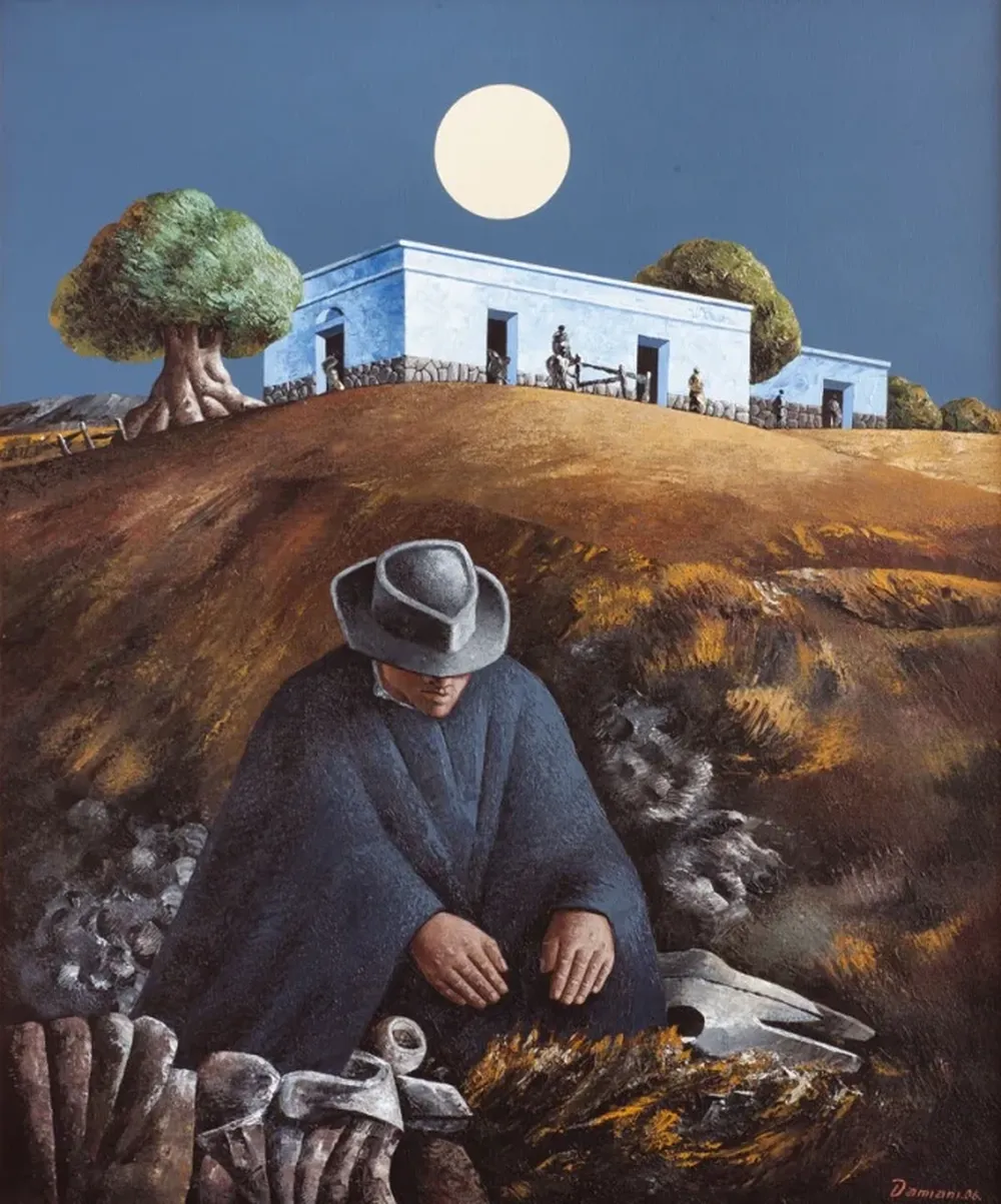 Viejo Vizcacha, un óleo sobre tela de Jorge Damián