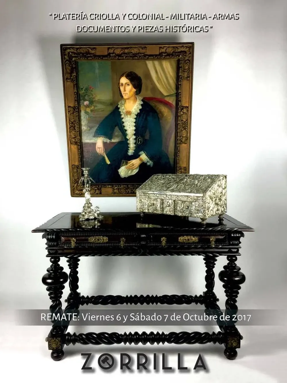 Tapa del catálogo del remate de Zorrilla Antigüedades