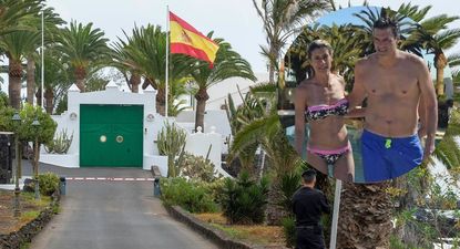 Pedro Sánchez llegó a La Mareta para pasar sus vacaciones, con parte de Lanzarote en contra