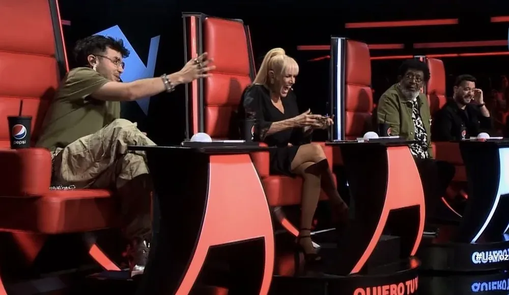El jurado de La Voz: Agustín Casanova, Valeria Lynch, Rubén Rada y Lucas Sugo