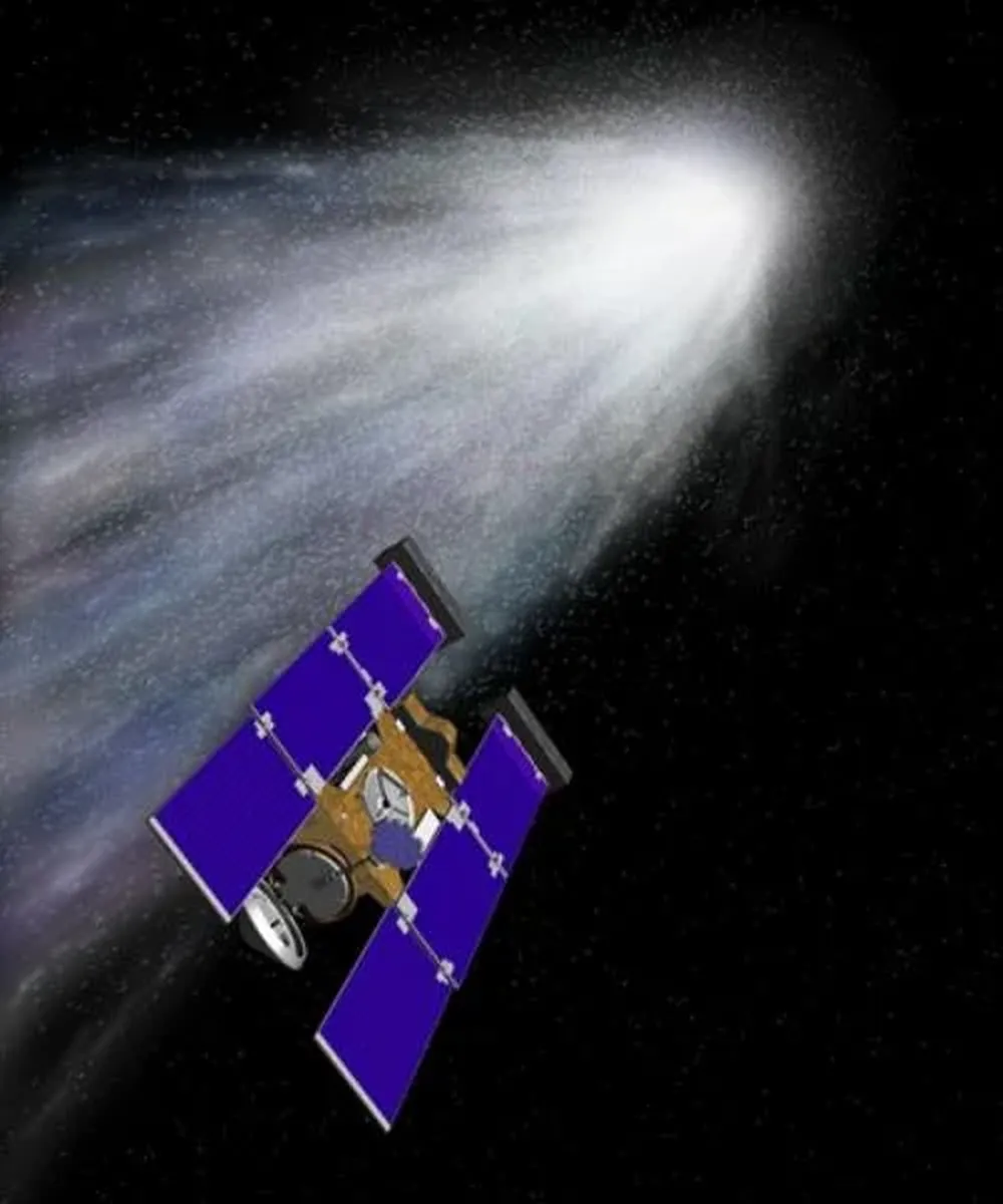 Representación del encuentro realizada por la NASA