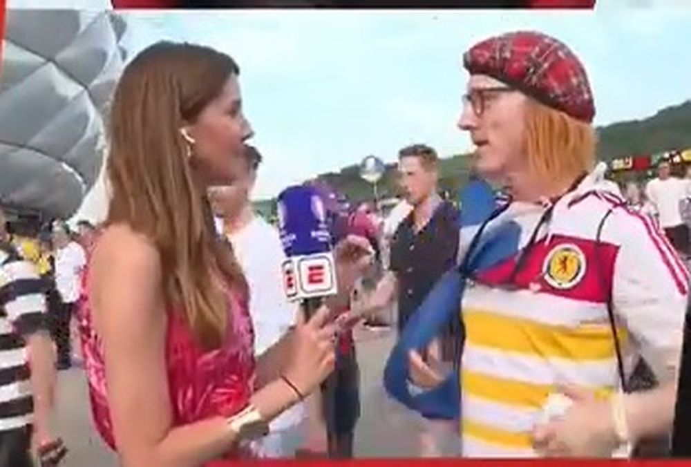 Gemma Soler y la entrevista al hincha escocés que alentó por Uruguay