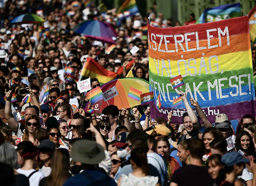 La marcha del Orgullo LGBT en Budapest, durante la prohibición de Orbán.