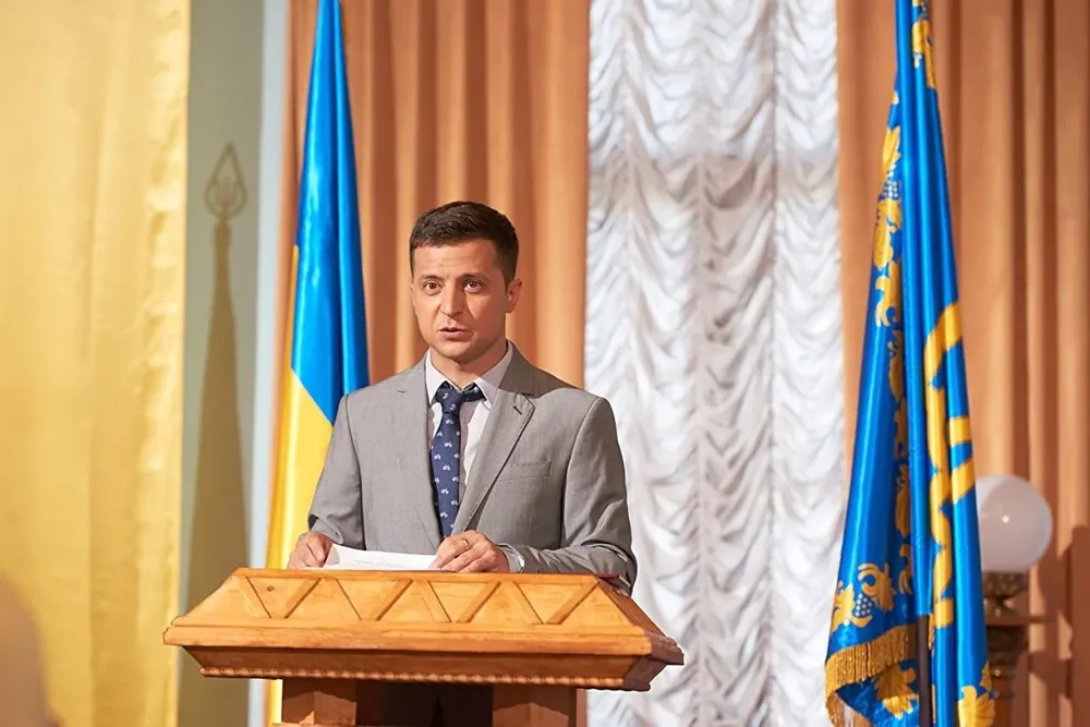 Zelensky en la serie Sirviente del pueblo