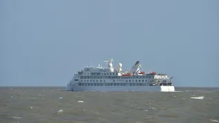 El crucero australiano Greg Mortimer regresa a Montevideo tras su paso por Ushuaia