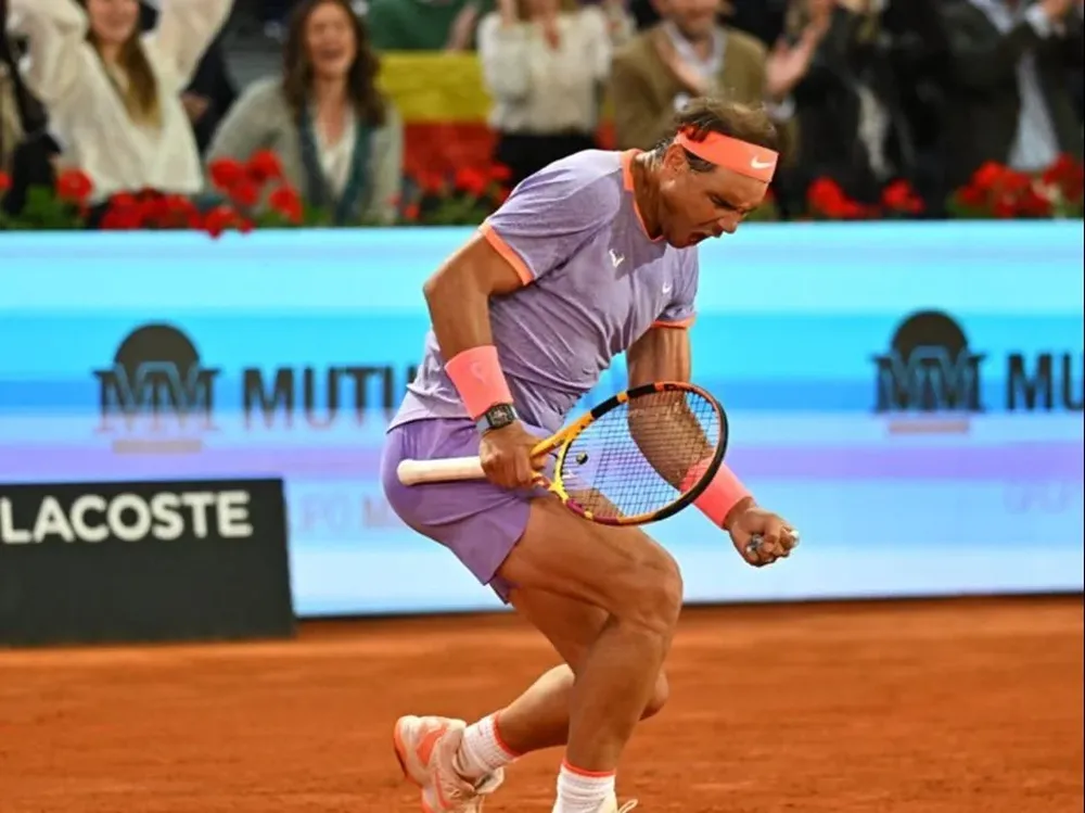 Rafa tras el partido.