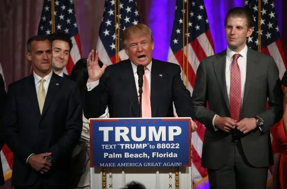 Donald Trump, feliz con el triunfo de ayer.
