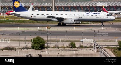 Avión de Lufthansa en el Aeropuerto de Madrid