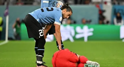 Cácees fue amonestado por su patada a Son