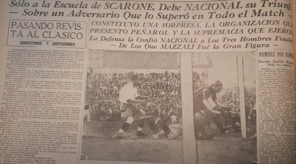 La portada del diario El País del 14 de octubre de 1929 demuestra que Peñarol mereció ganarle a Nacional