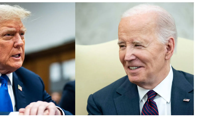 Ex presidente Donald Trump y presidente Joe Biden.