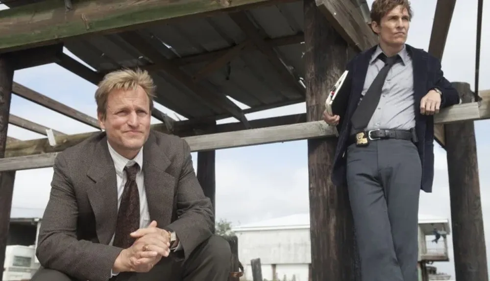 Marty Heart (Woody Harrelson) y Rust Cohle (Matthew McConaughey), los protagonistas de True Detective