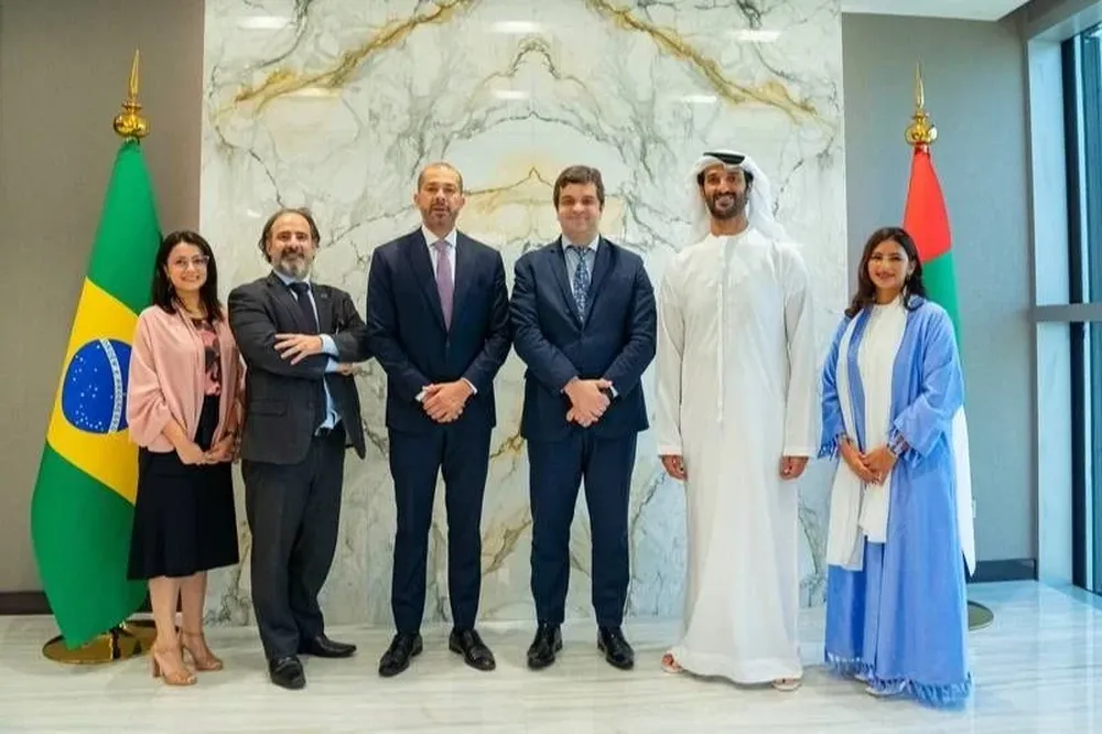 Emiratos Árabes Unidos y Brasil lanzaron una asociación para impulsar la cooperación comercial. Foto del Ministerio de Asuntos de Gabinete de EAU.