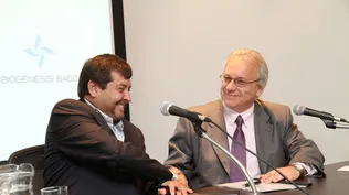Guillermo Elordi, de Biogenesis Bagó, junto al presidente del PCTP, Fernando Amestoy