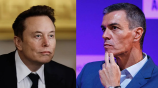 El magnate tecnológico, Elon Musk y el presidente del Gobienro español, Pedro Sánchez.