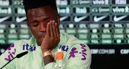 Vinicius se conmovió en la conferencia de prensa