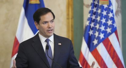 Marco Rubio durante su visita a República Dominicana