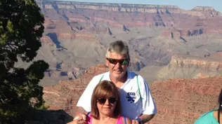 Fredy Clavijo y su esposa Hilda en el Cañón del Colorado