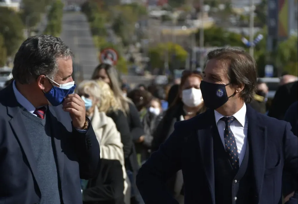 Lacalle Pou habló este martes en rueda de prensa en el acto por la conmemoración de la Batalla de Las Piedras