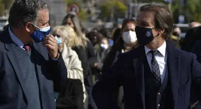 Lacalle Pou habló este martes en rueda de prensa en el acto por la conmemoración de la Batalla de Las Piedras