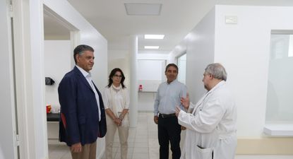 Macri estuvo acompañado por el ministro de Salud de la Ciudad, Fernán Quirós.
