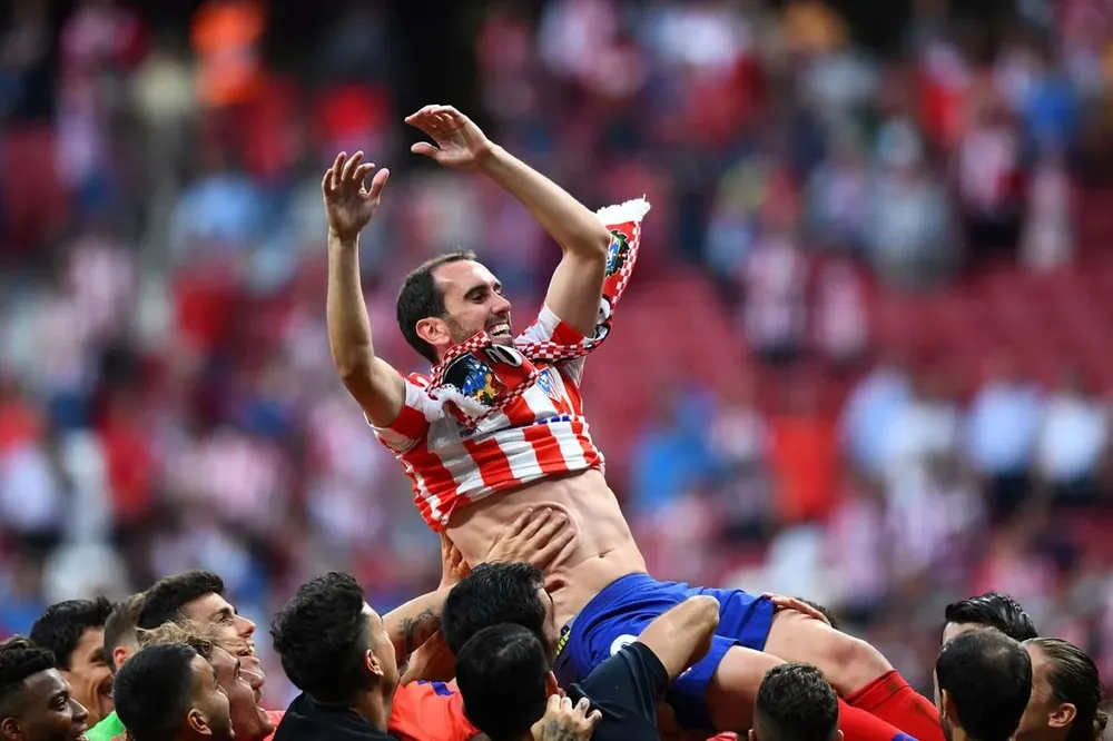 Diego Godín jugó su último partido como colchonero en el Wanda Metropolitano