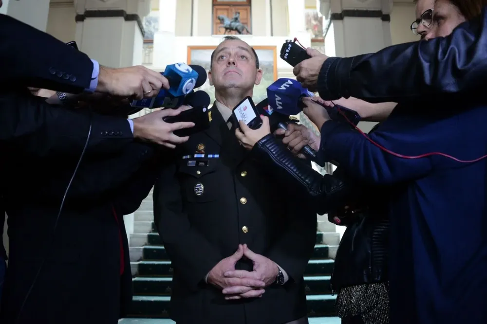 Archivo. Claudio Feola en 2019 mientras era comandante en jefe del Ejército