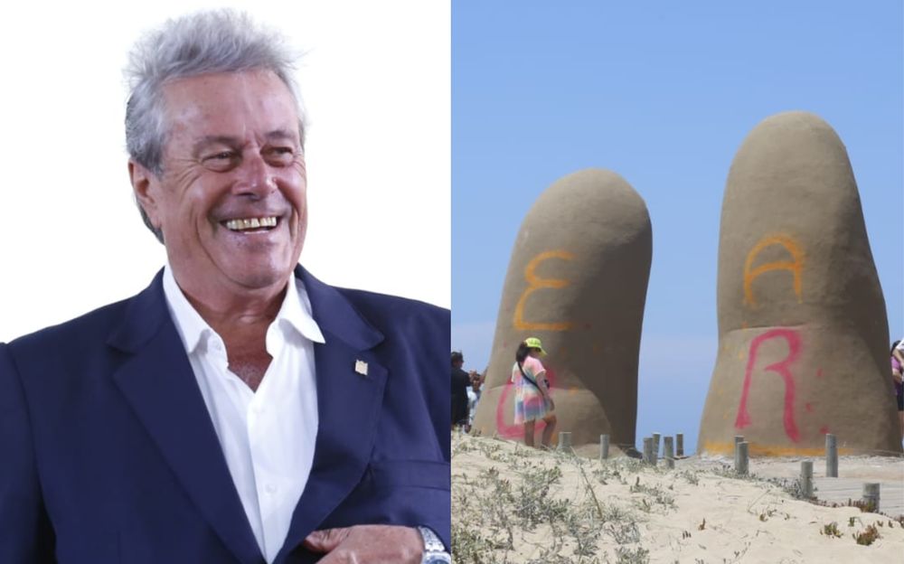 Enrique Antía y Los Dedos de Punta del Este vandalizados