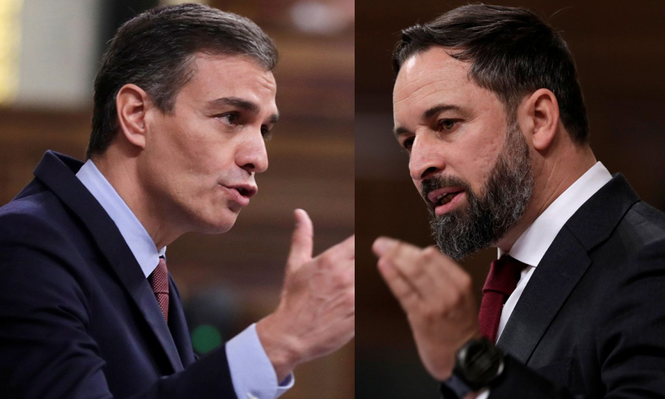 Pedro Sánchez y Santiago Abascal &nbsp;