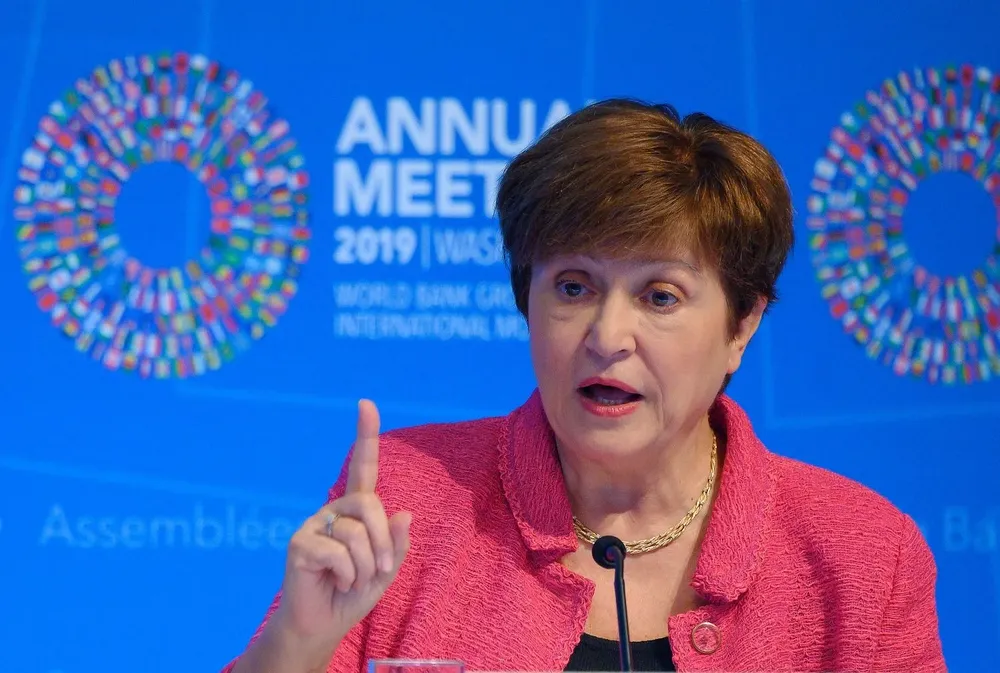 El liderazgo de Kristalina Georgieva al frente del FMI pareció debilitado este viernes.